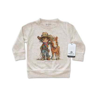 Pony Pals Cowboy - Western Infant Long Sleeve Pullover Shirt