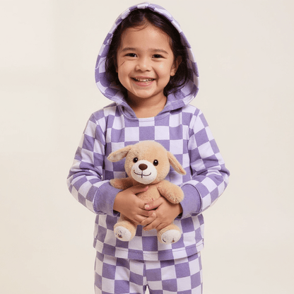 Purple Haze Checker Hooded Jogger Set