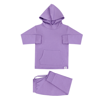 Purple Lily Hooded Jogger Set