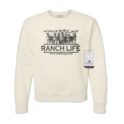 Ranch Life: Where Vacations Go To Die - Adult Unisex Western Sweatshirt