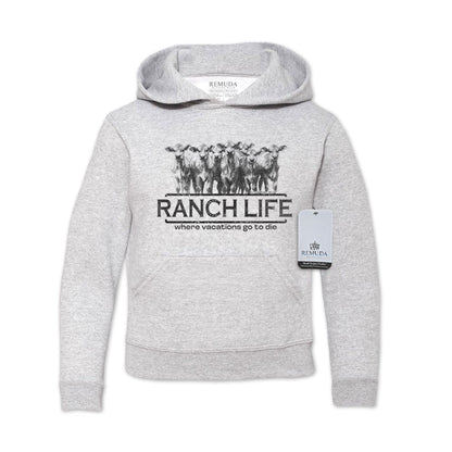 Ranch Life Where Vacations Go To Die - Youth Western Pullover Hoodie