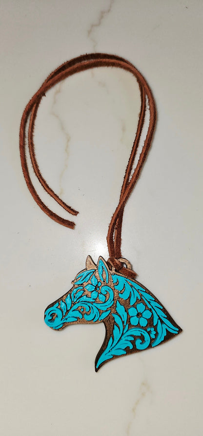 Baha Ranch Year of the Horse Tooled 3d Print Bookmark Keychain Hatpin Magnet Purse Charm Made in America