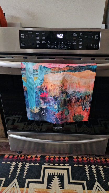 Desert Dreaming Set of 4 Kitchen Dish Towels Made in America