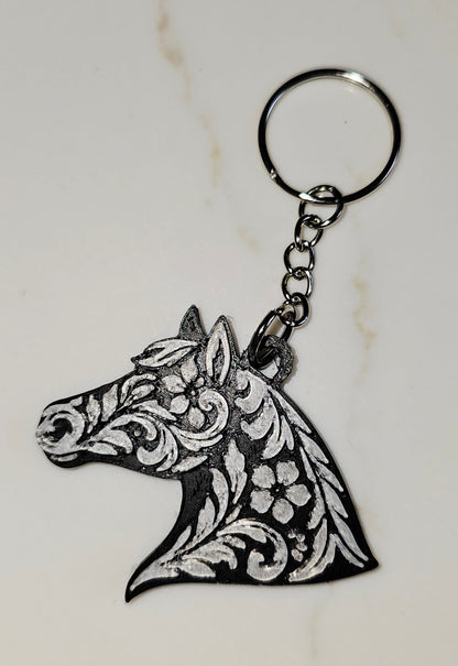 Baha Ranch Year of the Horse Tooled 3d Print Bookmark Keychain Hatpin Magnet Purse Charm Made in America