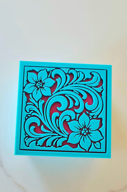 Baha Ranch 3D Tooled Gift Box - choice of colors and sizes