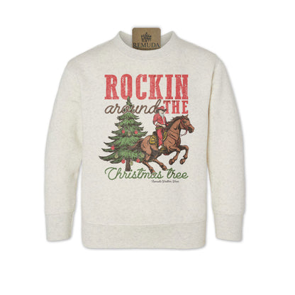 Rockin Around The Christmas Tree - Toddler Western Santa Sweatshirt