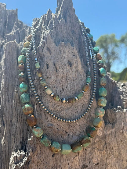 Sage Canyon Stone Beaded Chain Necklace