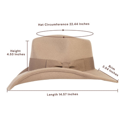 Sage Light Tan Felt Cowboy Hat