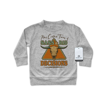 Sass & Bad Decisions - Western Infant Long Sleeve Pullover Shirt