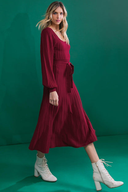 KEEP LOOKING UP SWEATER MIDI DRESS
