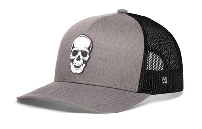 Skull Trucker Hat  |  Black  Snapback