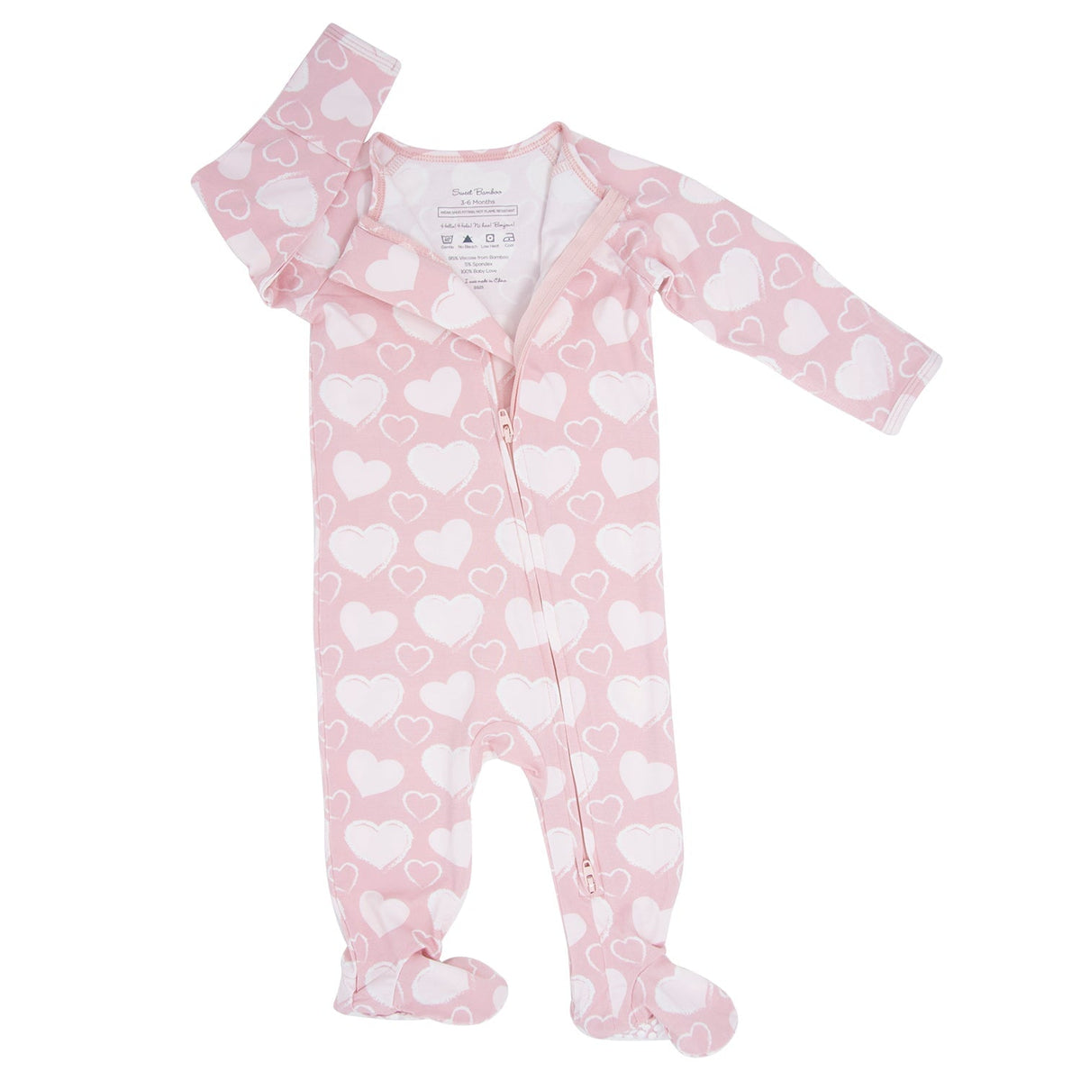 So Much Love Zipper Footie
