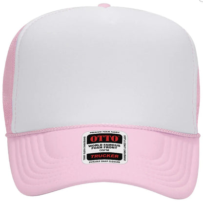It's River Time Neon Pink Design Adult Otto Foam Trucker Hat