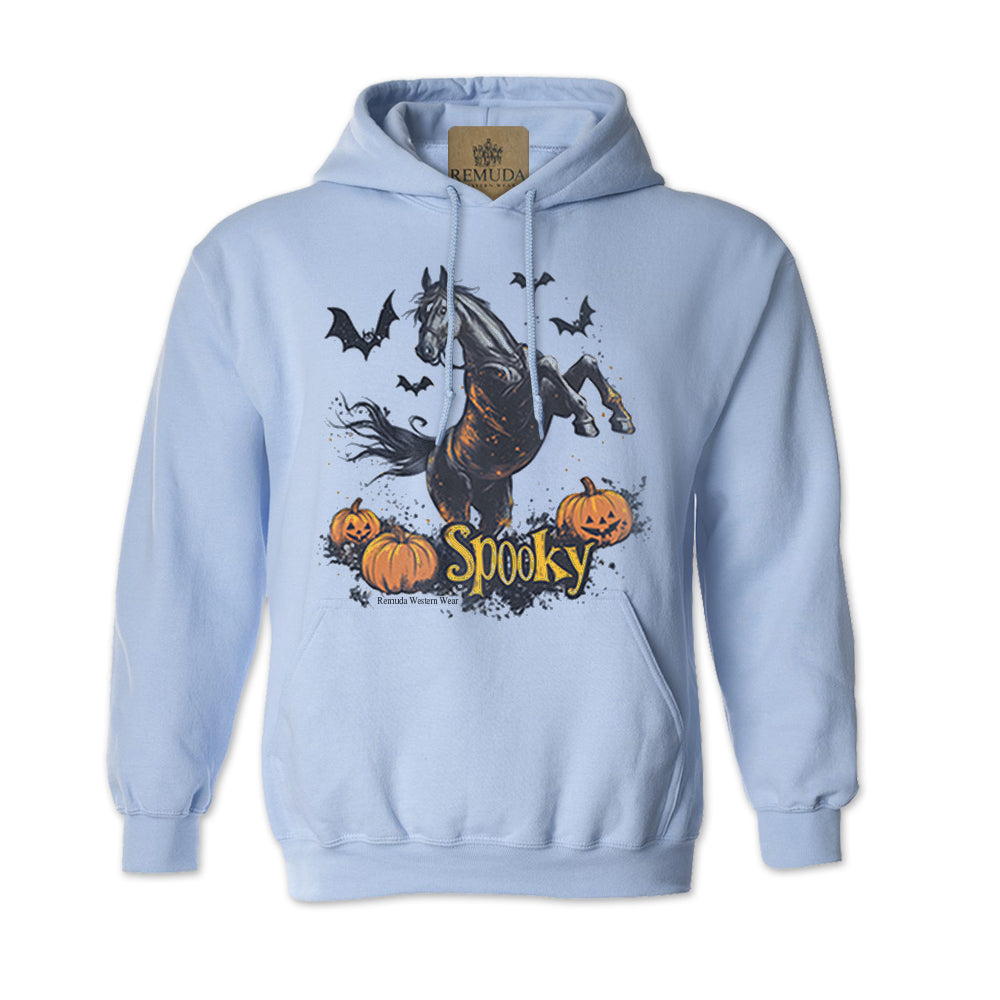 SPOOKY Adult Unisex Western Horse Halloween Pullover Hoodie