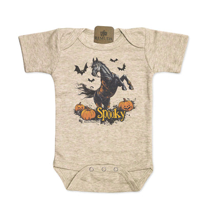 SPOOKY Horse Infant Western One Piece Halloween Romper
