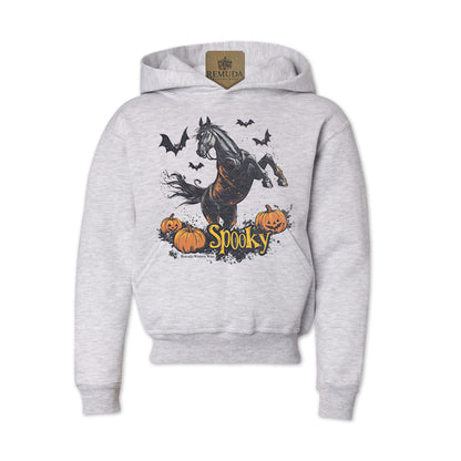 SPOOKY Youth Western Horse Pullover Halloween Hoodie