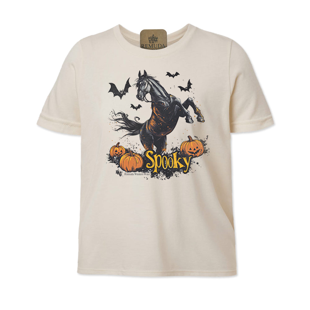 SPOOKY - Youth Western Horse Halloween Tee