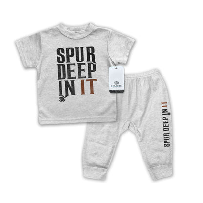 Spur Deep In It - Infant Western 2-Piece Sleepwear Pajamas