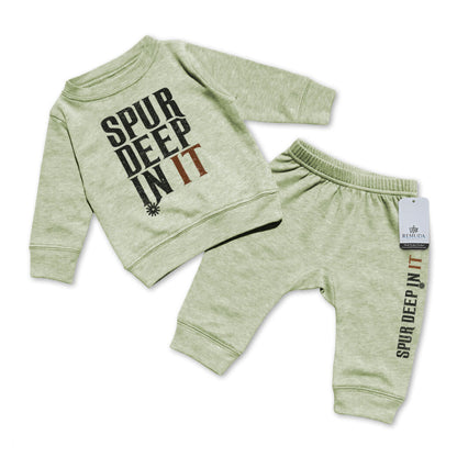 Spur Deep In It - Infant Western 2 Piece Sweatsuit