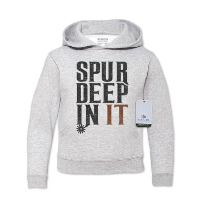 Spur Deep In It - Youth Western Pullover Hoodie