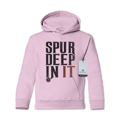 Spur Deep In It - Youth Western Pullover Hoodie