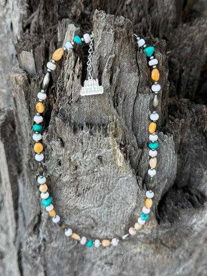 Sterling Silver Wild Harmony Stone Beaded Necklace