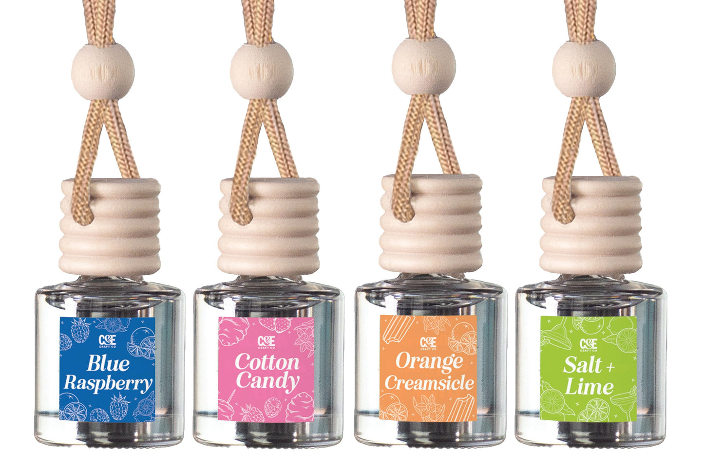 Summer Scents 4 Pack Scented Car Fresheners Bundle
