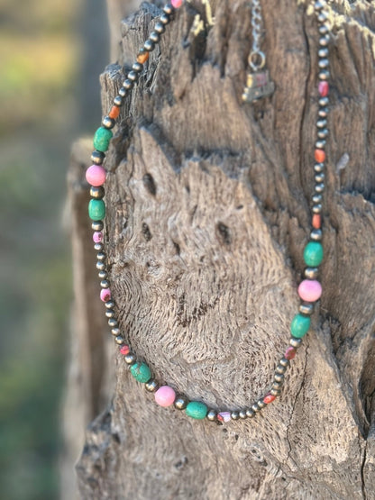 Sterling Silver Sweet Serenity Beaded Necklace
