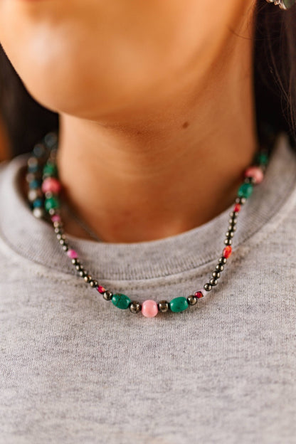 Sterling Silver Sweet Serenity Beaded Necklace