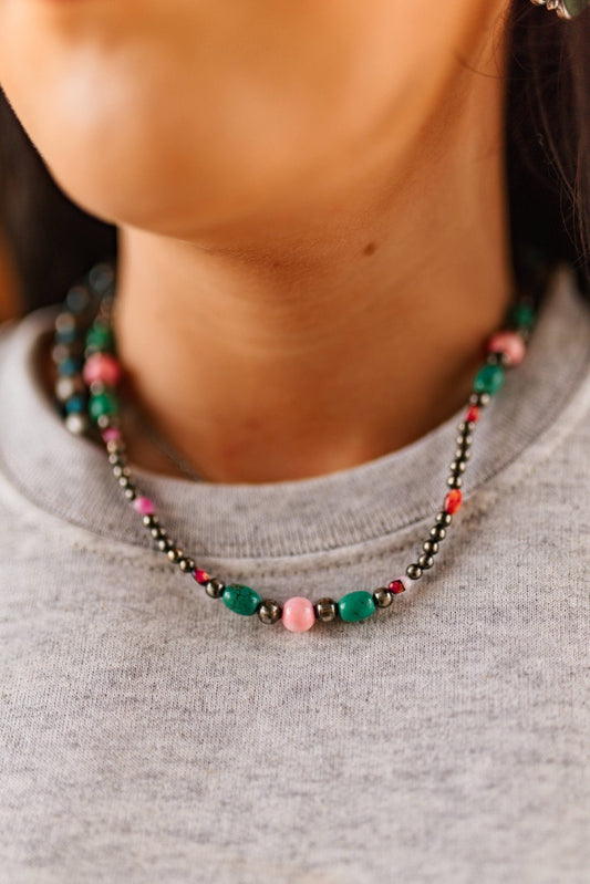 Sterling Silver Sweet Serenity Beaded Necklace