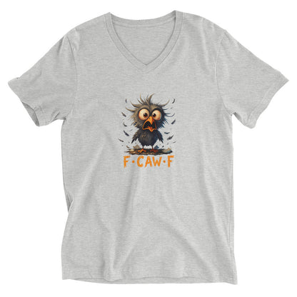 UNISEX F-CAW-F CROW CUSTOM GRAPHIC V-NECK TEE