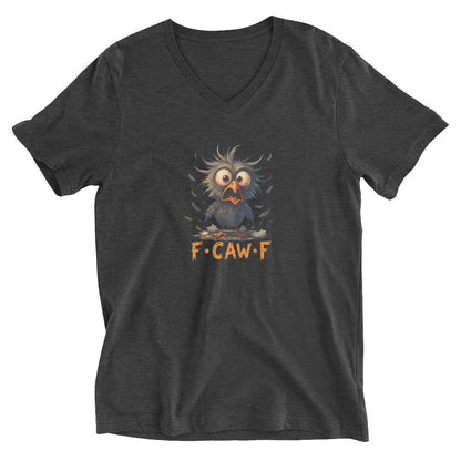 UNISEX F-CAW-F CROW CUSTOM GRAPHIC V-NECK TEE
