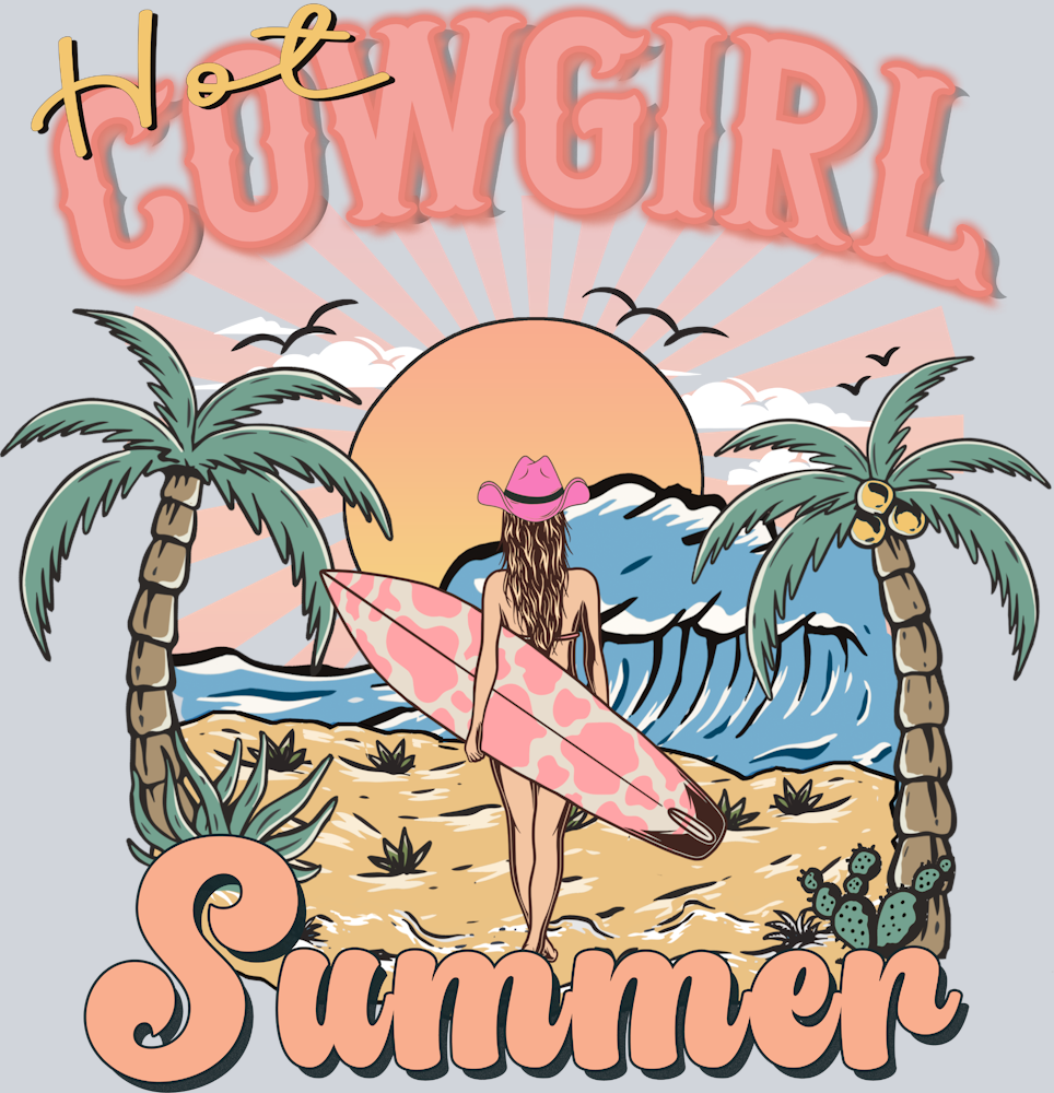 Hot Cowgirl Summer - STK02810 (DTF Transfers)