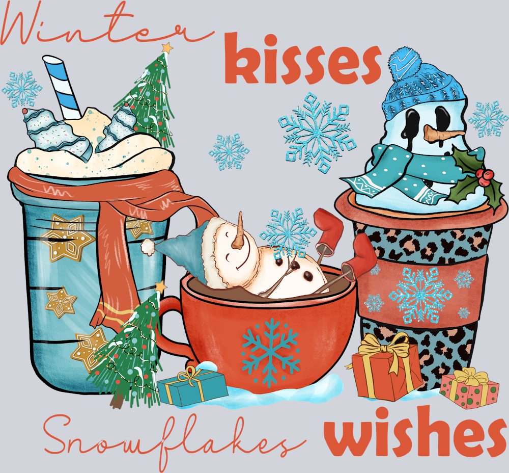 Winter Kisses Snowflake Wishes - STK06478 (DTF Transfers)
