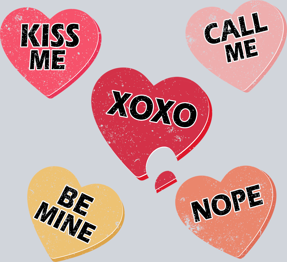 Candy Heart Sayings - STK01212 (DTF Transfers)