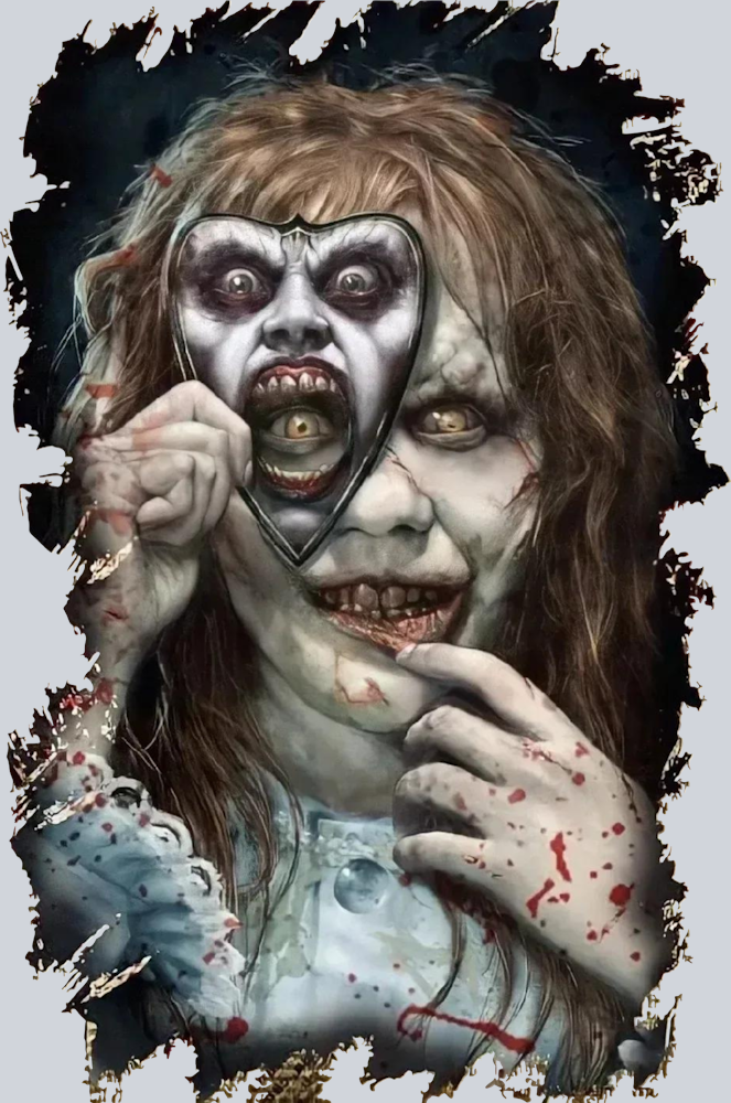 Creepy Black And White - STK01472 (DTF Transfers)