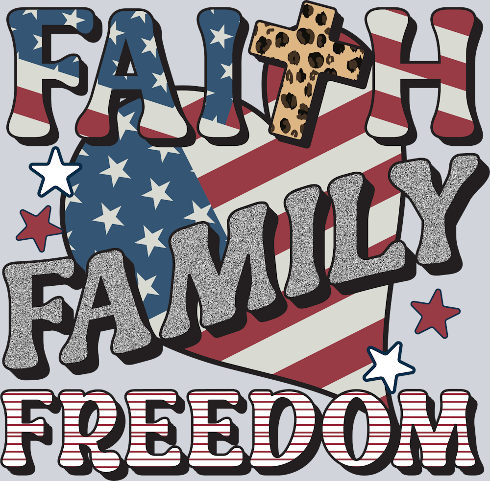 Faith Family Freedom - STK01897 (DTF Transfers)