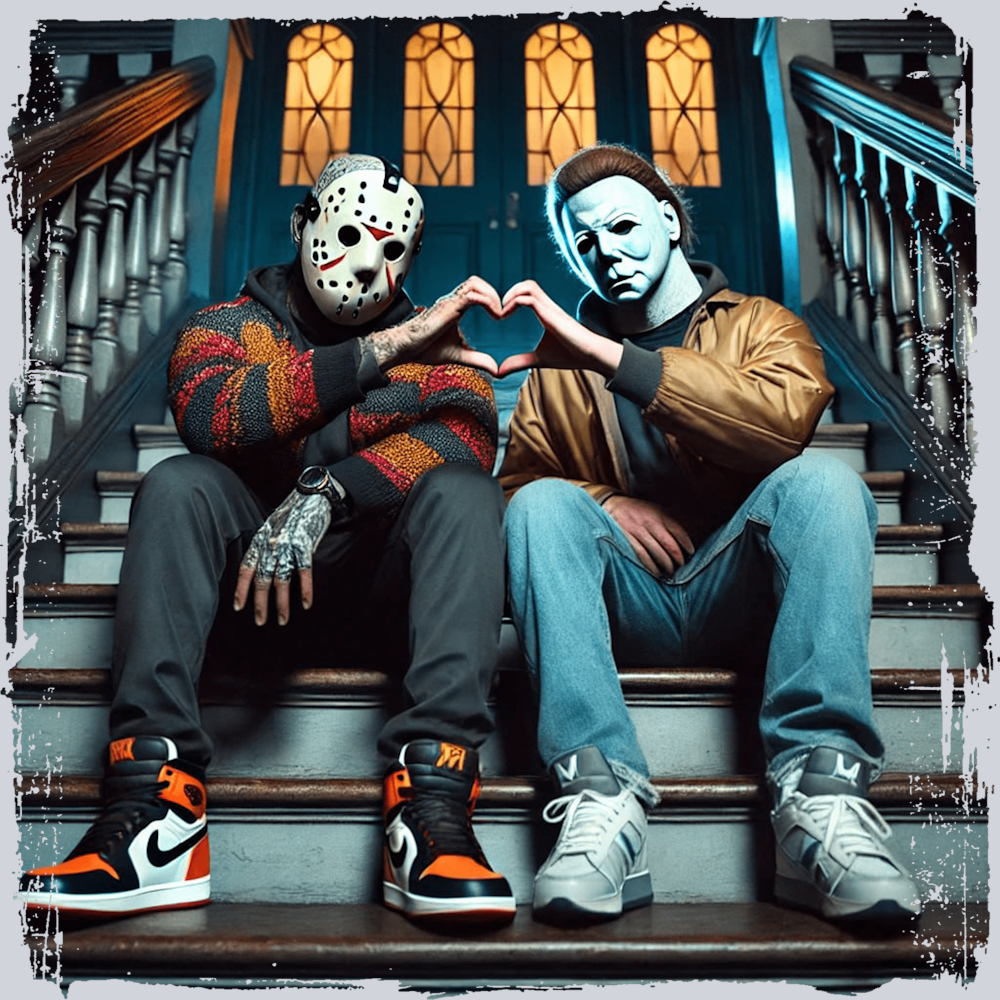 Michael Vs Jason Heart Hands 3 - STK04278 (DTF Transfers)