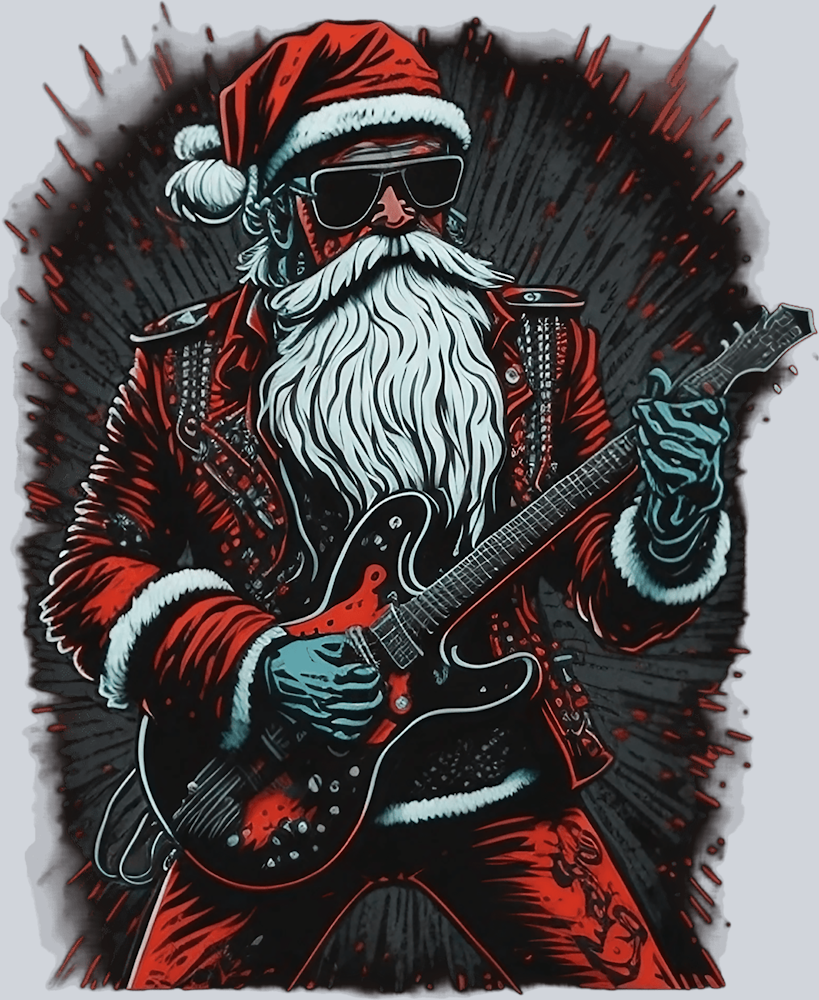 Santa Rocks 2 - STK05304 (DTF Transfers)
