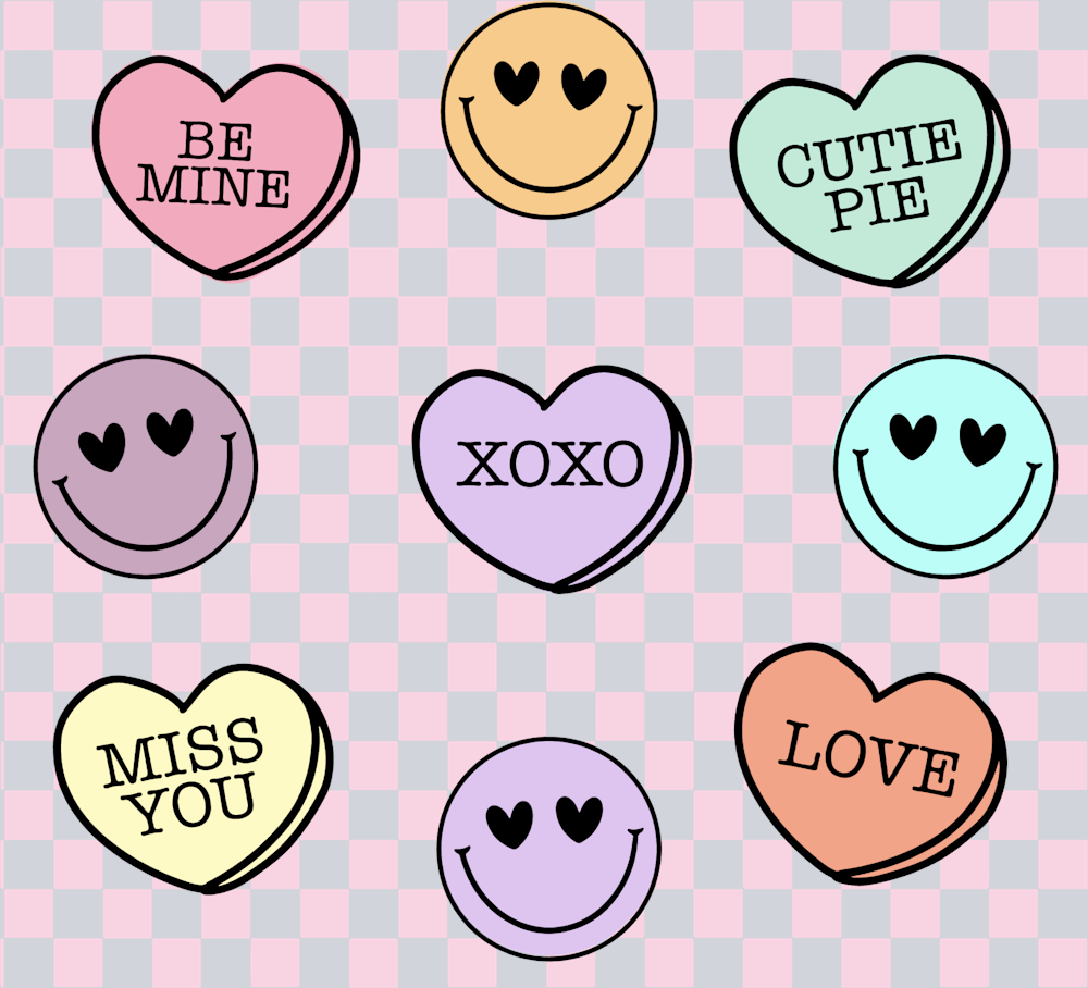 Candy Talking Hearts - STK01213 (DTF Transfers)