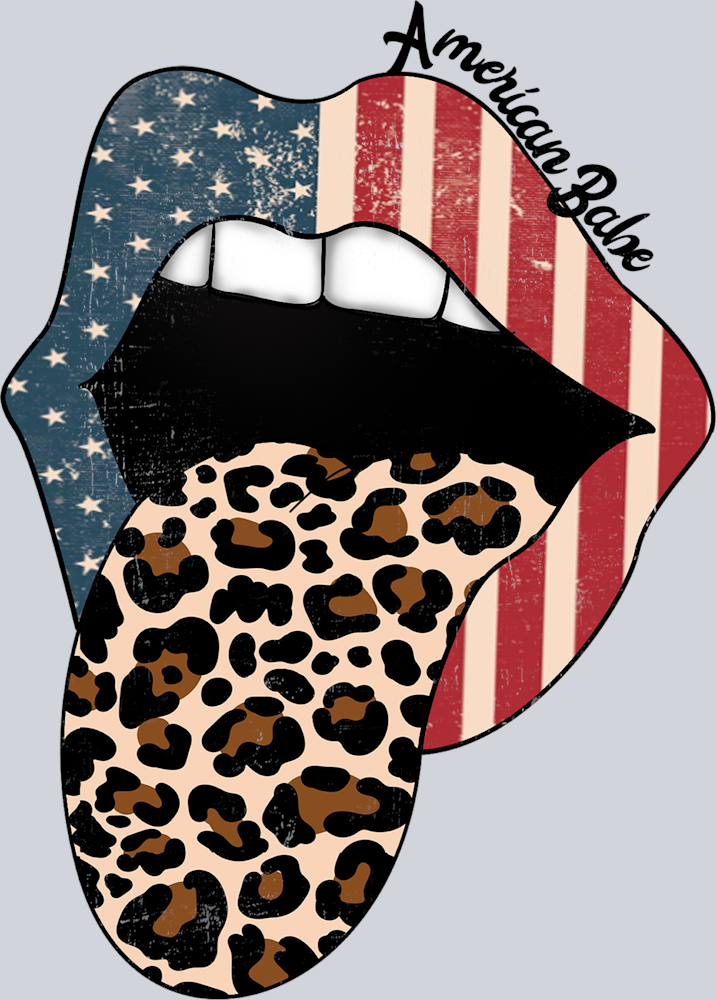 Red White And Leopard Lips - STK05165 (DTF Transfers)