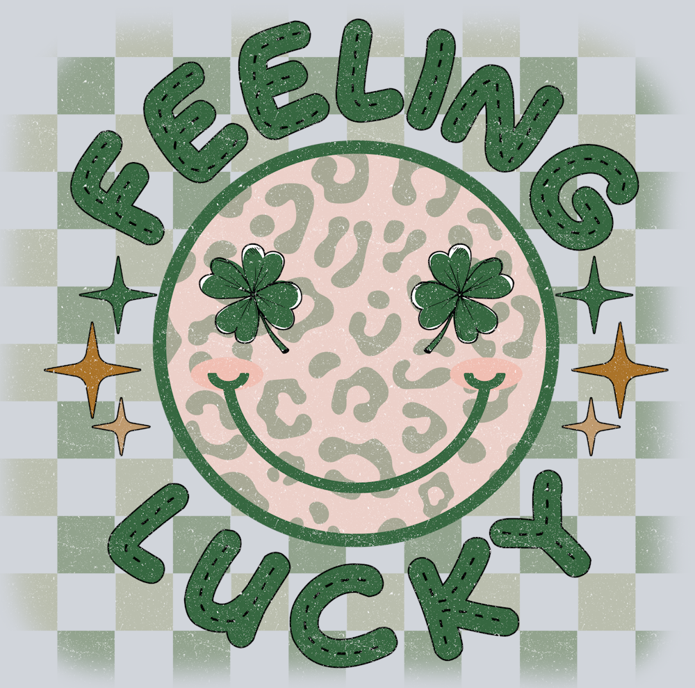 Retro Feeling Lucky Smiley - STK05197 (DTF Transfers)