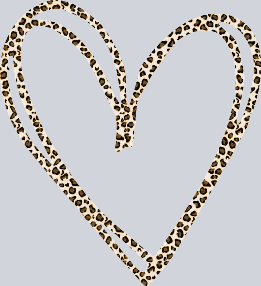 Leopard Double Heart - STK03552 (DTF Transfers)
