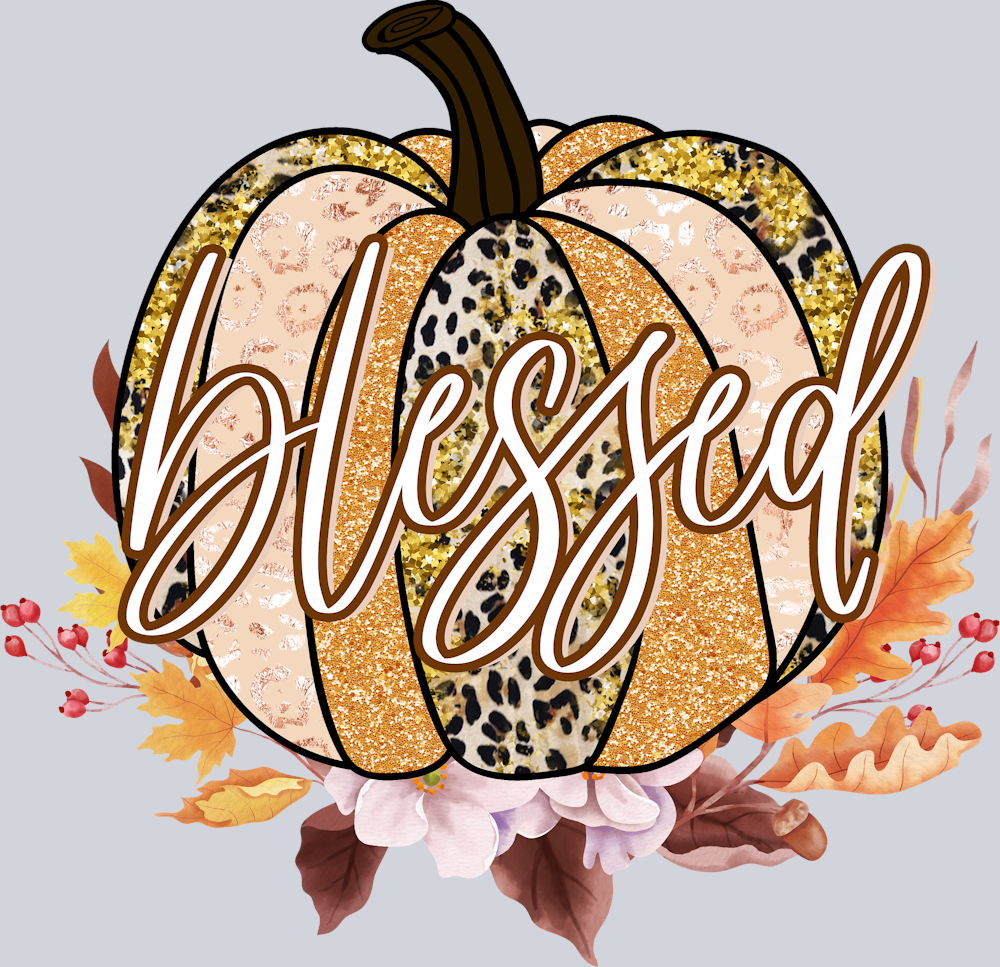 Blessed Pattern Pumpkin - STK01023 (DTF Transfers)
