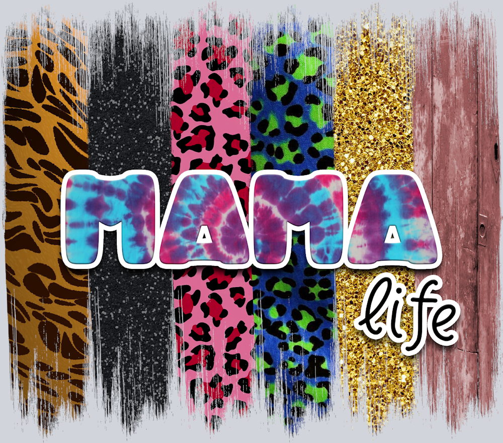 Mama Life Leopard Stripes - STK03965 (DTF Transfers)