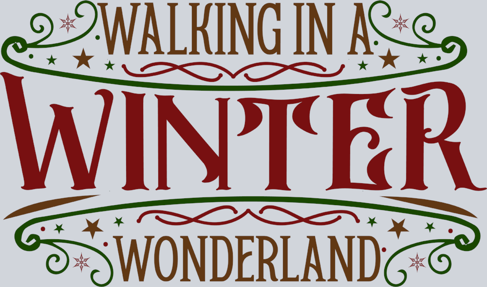 Vintage Walking In A Winter Wonderland 2 - STK06342 (DTF Transfers)