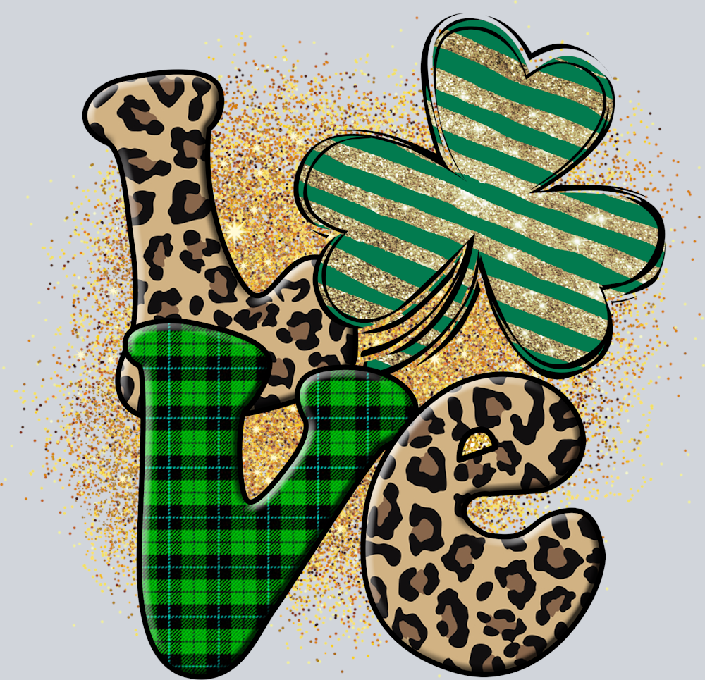 Love Leopard Shamrock - STK03764 (DTF Transfers)