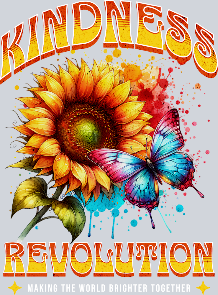 Sunflower And Butterfly Watercolor - STK05875 (DTF Transfers)