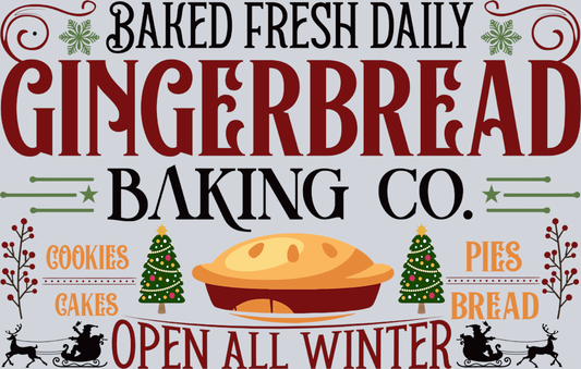 Vintage Baked Fresh Daily Gingerbread - STK06313 (DTF Transfers)