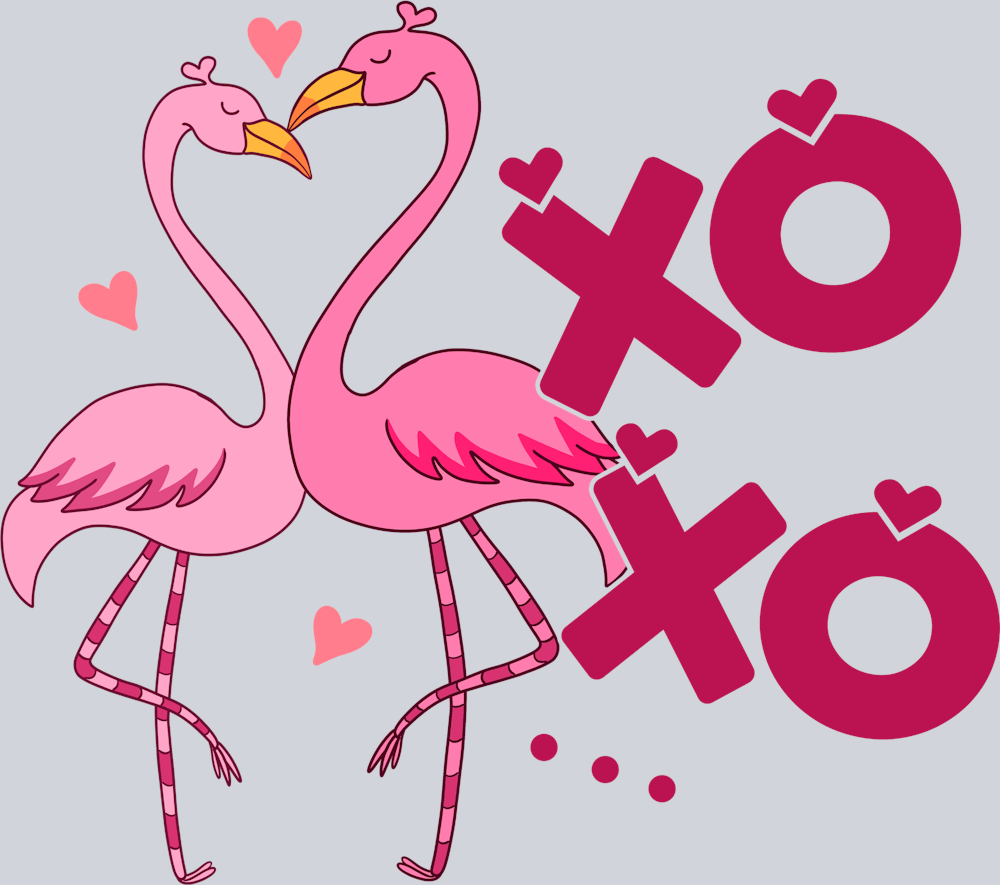Xoxo Flamingo - STK06543 (DTF Transfers)